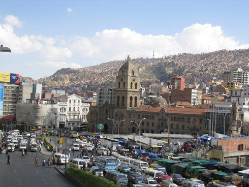 La Paz, Bolivia, the hill country.